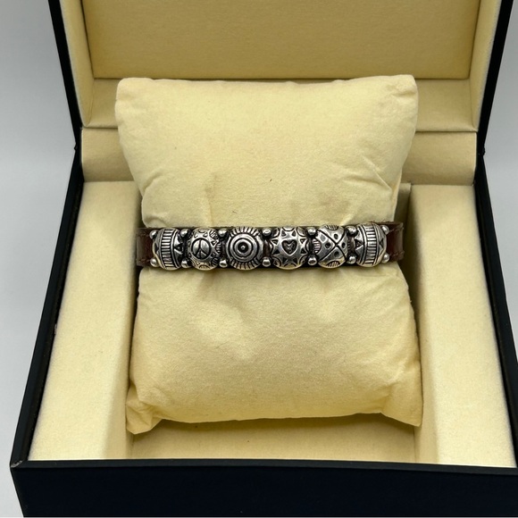 Brighton Jewelry - Brighton “Harmony Bandit” Brown Leather Band Bracelet